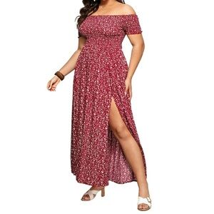 SHEIN| Floral Off The Shoulder Dress